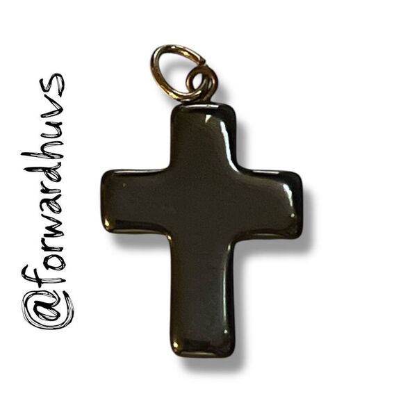 Bundle Sale 3 for $15 | Vintage 90’s–Y2K Hematite Cross Pendant - Picture 3 of 6